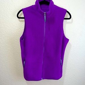 🍂Tangerine purple zip up sweater vest size M